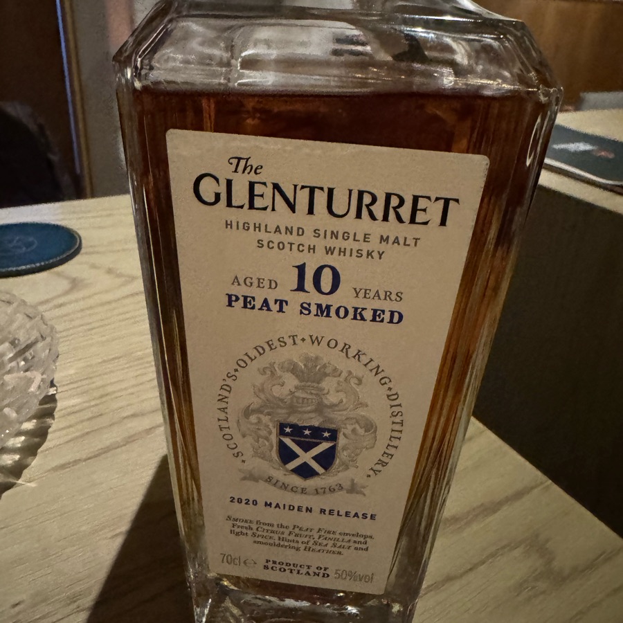 glenturret 10 year peat smoked