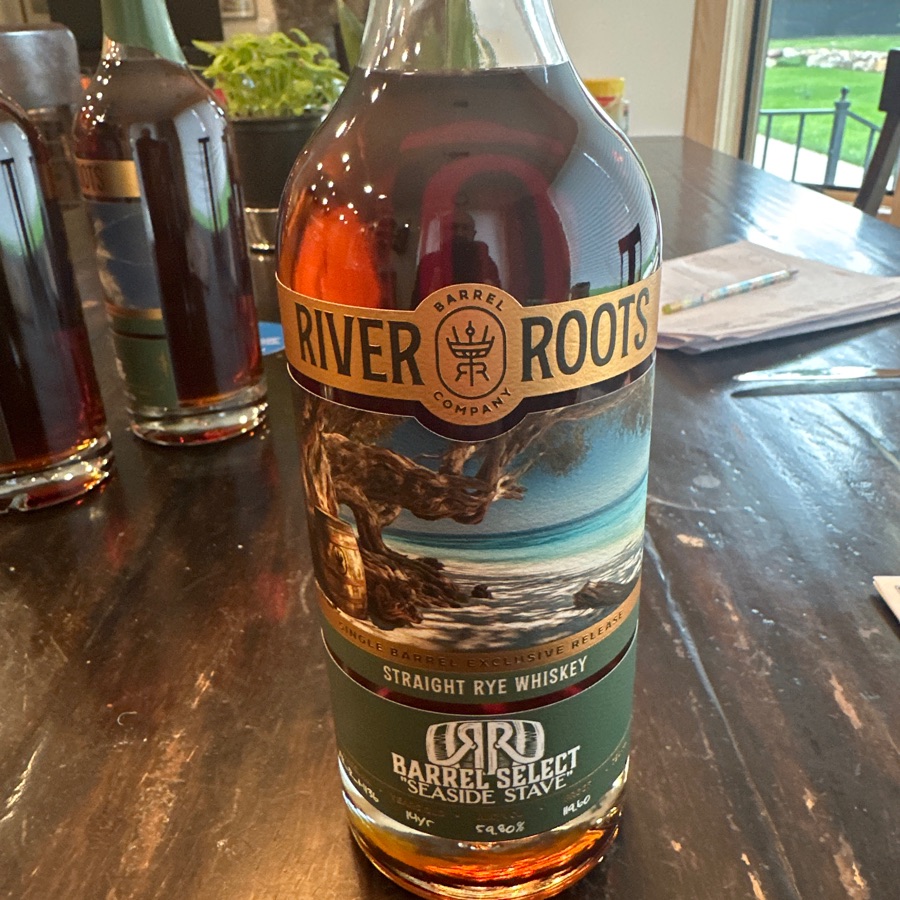 River Roots Single Barrel Exclusive Release Straight Rye Whiskey Barrel Select "Seaside Stave"