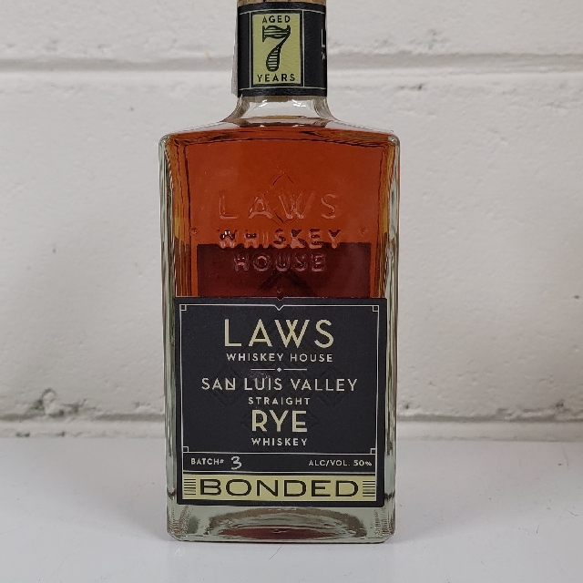 Laws 7 Year San Luis Valley Straight Rye Bonded (2022 Release)