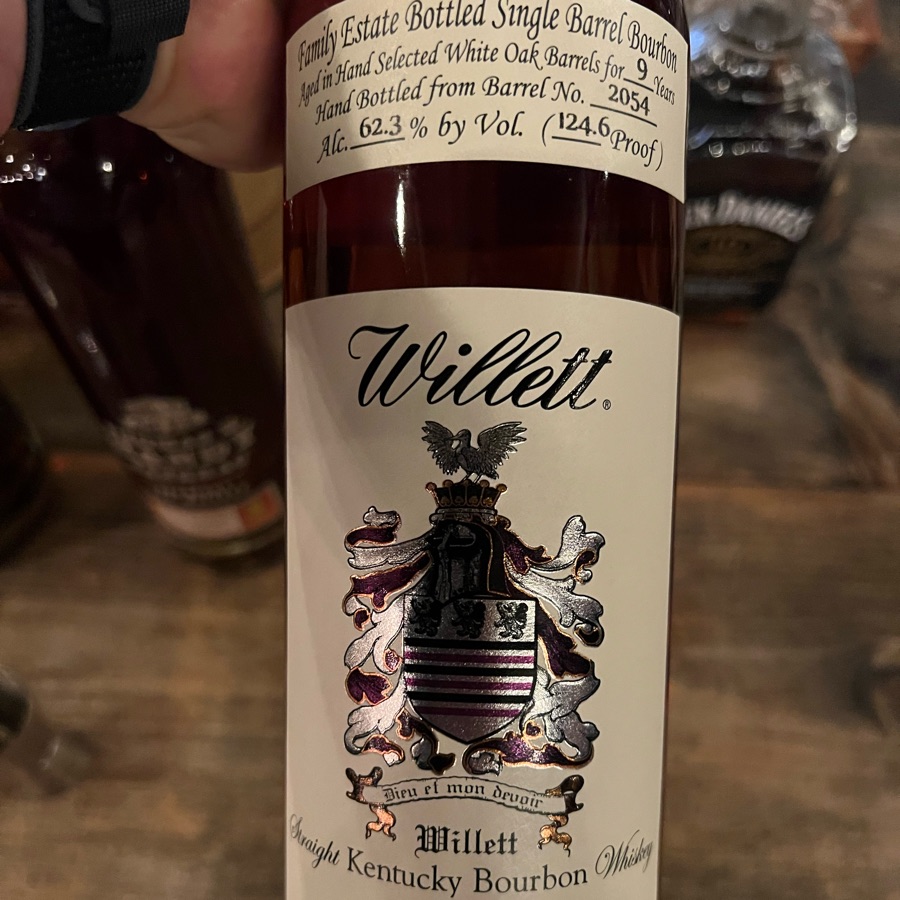 Willett Family Estate 9 Year Single Barrel Straight Bourbon Whiskey #2054