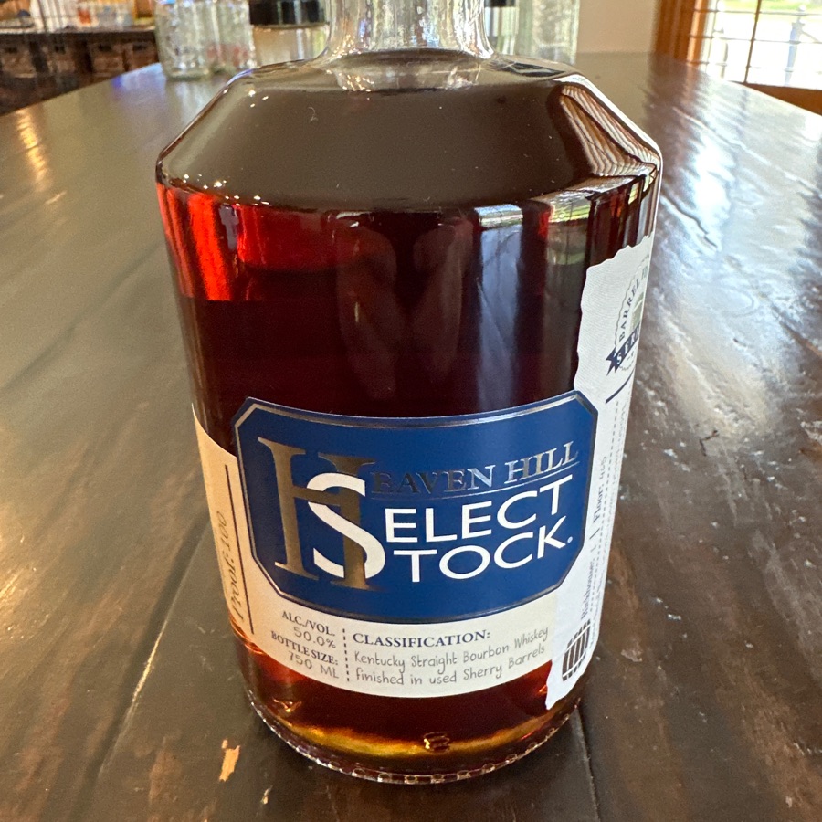 Heaven Hill Select Stock Barrel Finished Series Kentucky Straight Whiskey finished in used Sherry Barrels