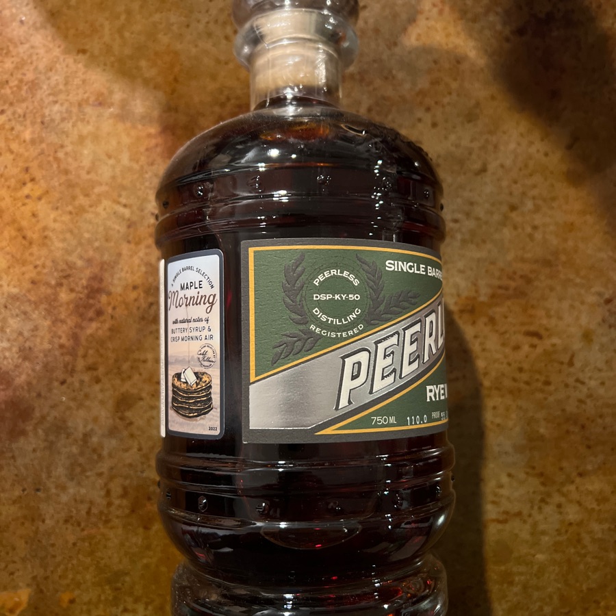 Peerless Distiller's Single Barrel Selection Rye Whiskey "Maple Morning"