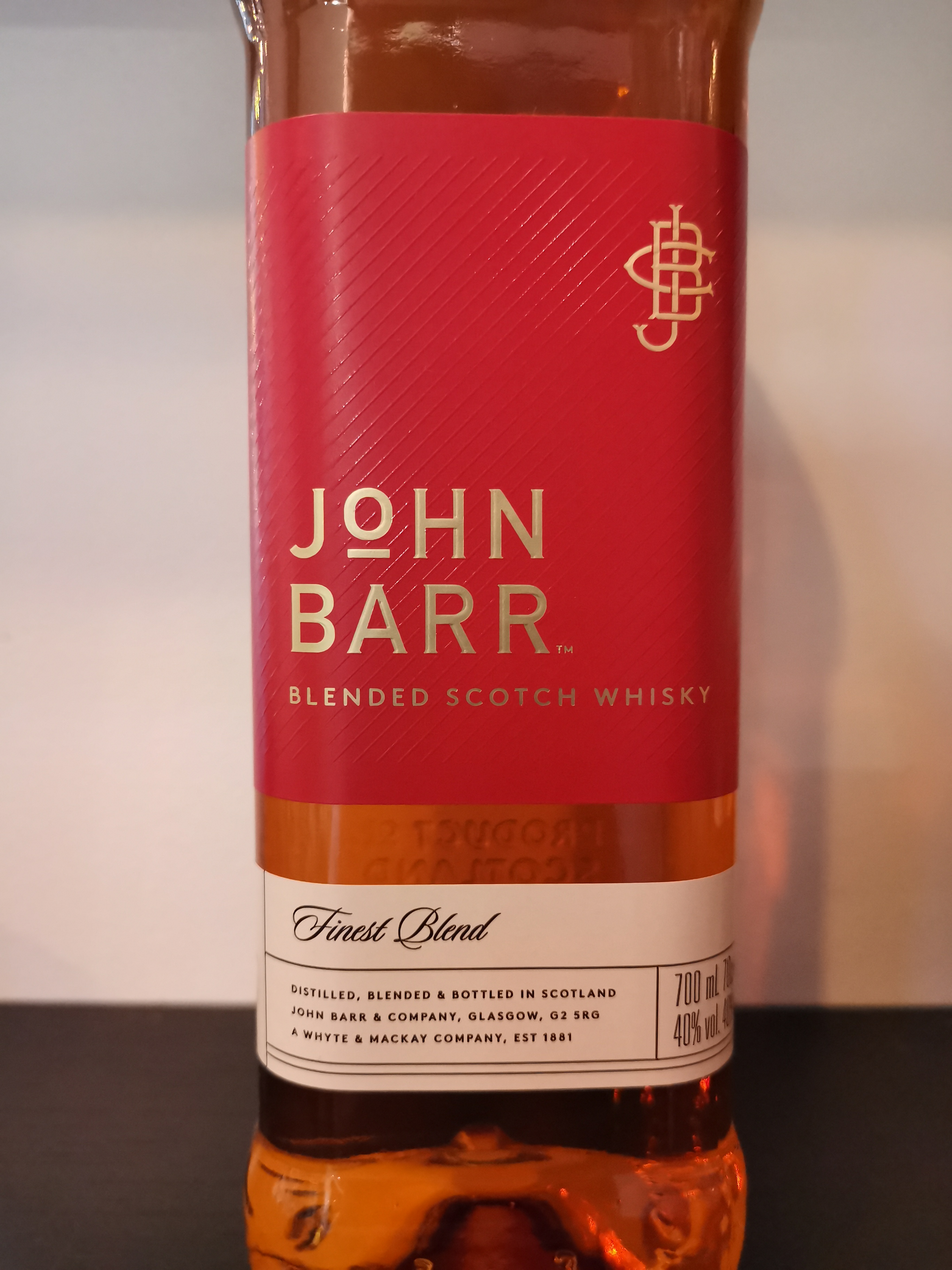 JOHN BARR BLENDED SCOTCH FINEST BLEND