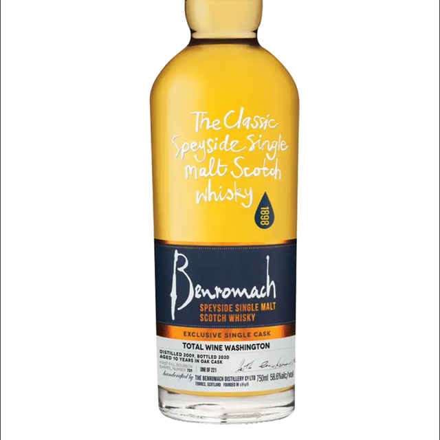 Benromach Single Cask, First-Fill Ex-Bourbon Casks, Aged 11 Years