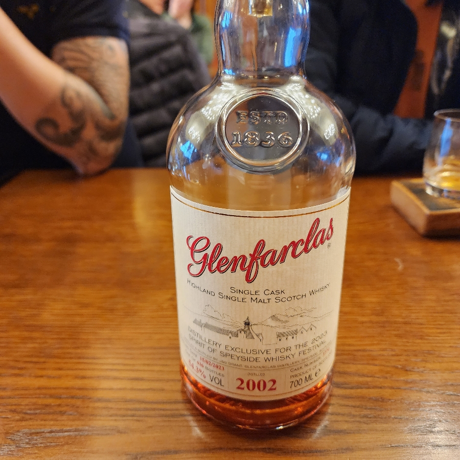 Glenfarclas vintage 2002, Distillery Exclusive 2023 for Spirit of Speyside Festival
